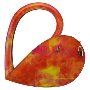 Pratesi Heart Cross Body Bag V320/CH in patent calfskin
