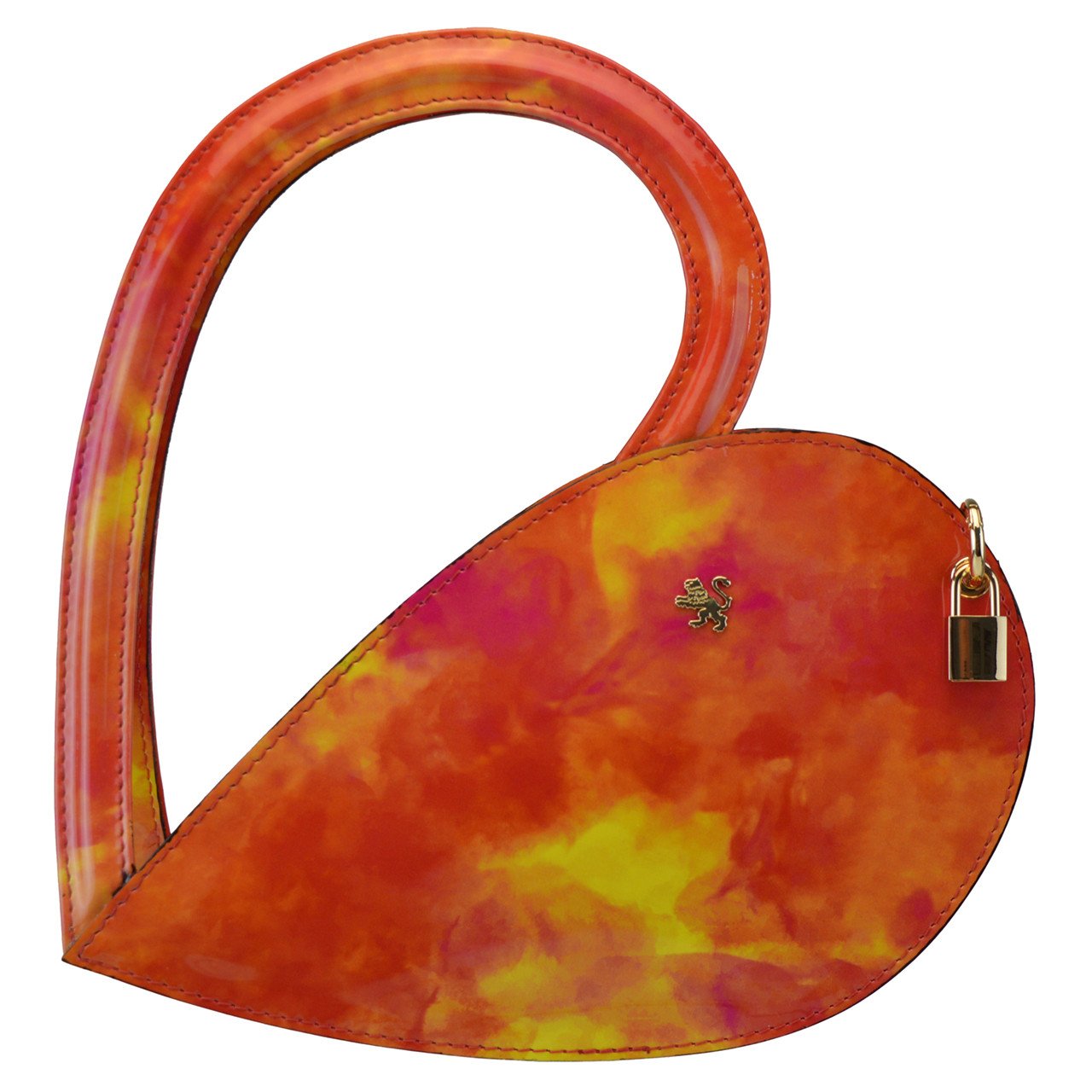 Pratesi Heart Cross Body Bag V320/CH in patent calfskin Pratesi Heart Cross Body Bag V320/CH in patent calfskin